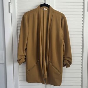 Maurices Golden Mustard Blazer with Zipper Pockets
